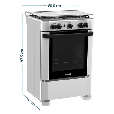 COCINA A GAS MABE 4 HORNILLAS 60 CM SILVER CMP6012AG1 - 2