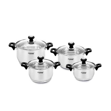 JUEGO DE OLLAS LUISSANT LU 1104A 6 PIEZAS NEGRO