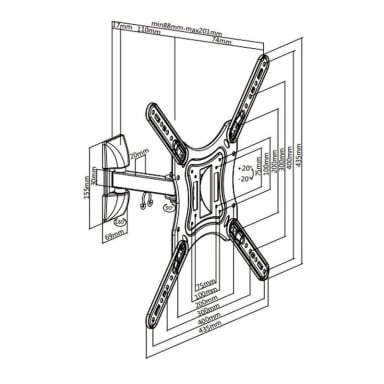 RACK MÓVIL JP2355-01 PARA TV 23 A 55 - 4