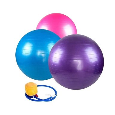PELOTA GYM BALL 65CM YOGA PILATES INFLADOR