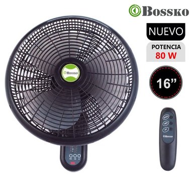 VENTILADOR PARED BK8210PD 80W BOSSKO 8210PD 3VEL BK