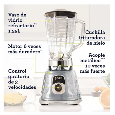 LICUADORA OSTER CLÁSICA 3 VELOCIDADES BLST4655 700W - 2