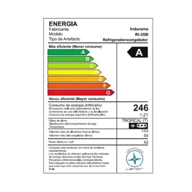 REFRIGERADORA INDURAMA 203L TOP MOUNT RI-359I CROMA - 3