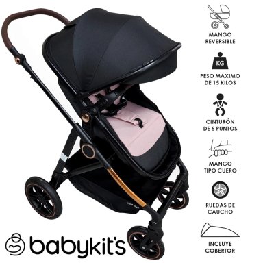 COCHE MOISÉS BABY KITS VOX T BK6074 ROSADO