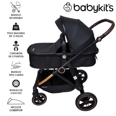 COCHE MOISÉS BABY KITS VOX T BK6074 NEGRO