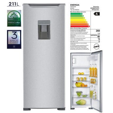 REFRIGERADORA ELECTROLUX FROST ERDM26F2HPS 211LT GRIS