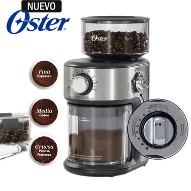 MOLINILLO DE CAFÉ AUTOMÁTICO OSTER 18 CONFIGURACIONES DE MOLIENDA BVSTBMH24 - 1