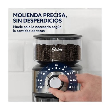 MOLINILLO DE CAFÉ AUTOMÁTICO OSTER 18 CONFIGURACIONES DE MOLIENDA BVSTBMH24 - 2