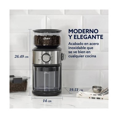 MOLINILLO DE CAFÉ AUTOMÁTICO OSTER 18 CONFIGURACIONES DE MOLIENDA BVSTBMH24 - 4