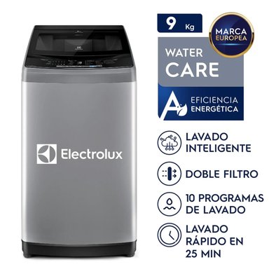 LAVADORA ELECTROLUX CARGA SUPERIOR 9KG PREMIUM CARE GRIS EWIW09F2USVG