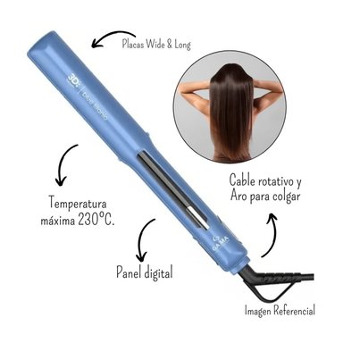 PLANCHA ALISADOR STARLIGHT 3D BLUE TITANIO GAMA BECHS0000002439 - 5