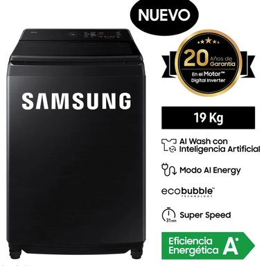 LAVADORA AI WASH ECOBUBBLE 19KG WA80F19S8BPE - 1