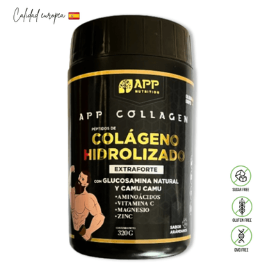 COLÁGENO HIDROLIZADO POLVO PÉPTIDOS CON GLUCOSAMINA Y CAMU CAMU 320 G APP COLLAGEN