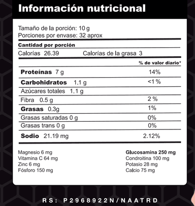 COLÁGENO HIDROLIZADO POLVO PÉPTIDOS CON GLUCOSAMINA Y CAMU CAMU 320 G APP COLLAGEN - 2
