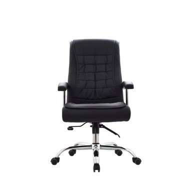 SILLA GIRATORIA DE OFICINA PRESIDENCIAL SHINY NEGRO OFIDEAS