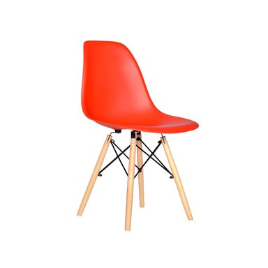 SILLA DE COMEDOR DISEÑO EAMES COLOR ROJO OFIDEAS