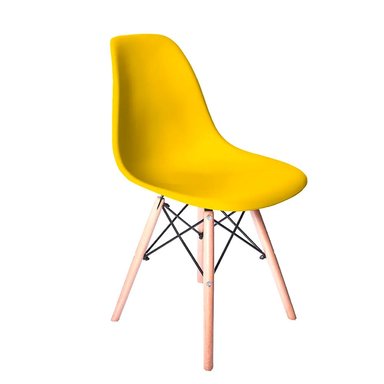 SILLA DE COMEDOR DISEÑO EAMES AMARILLO OFIDEAS