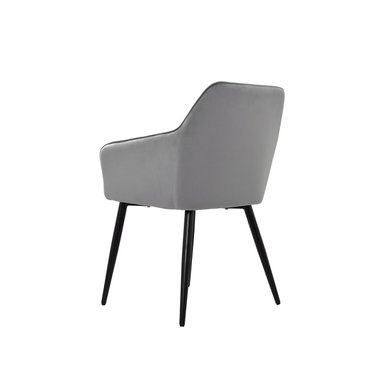 SILLA DE COMEDOR DISEÑO MILEI TAPIZADO GRIS OFIDEAS - 4