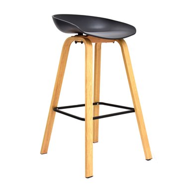 SILLA PARA BAR FIJA MISURI COLOR NEGRO OFIDEAS - 1