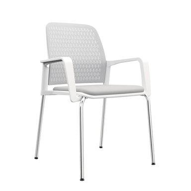 SILLA DE DISEÑO PINKO BLANCA Y MALLA GRIS OFIDEAS