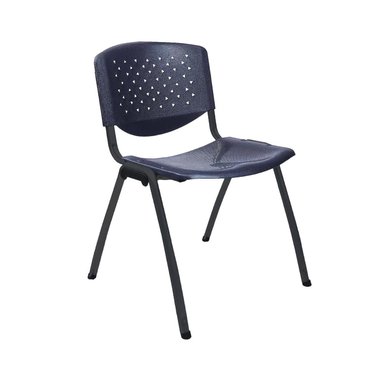 SILLA DE OFICINA VISITA PRISMA TUBO NEGRO ASIENTO NEGRO OFIDEAS