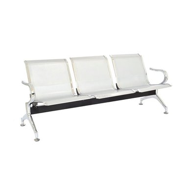 BANQUETA DE ESPERA-TANDEM SIN TAPIZ 3 ASIENTOS GRIS OFIDEAS