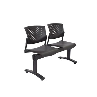 BANQUETA DE ESPERA - TANDEM BUTTERFLY 2 ASIENTOS COLOR NEGRO OFIDEAS