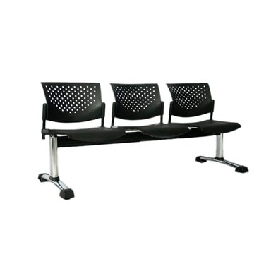 BANQUETA DE ESPERA - TANDEM BUTTERFLY 3 ASIENTOS COLOR NEGRO OFIDEAS