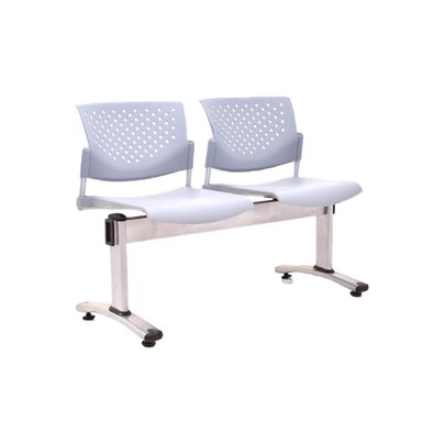 BANQUETA DE ESPERA - TANDEM BUTTERFLY 2 ASIENTOS COLOR GRIS OFIDEAS