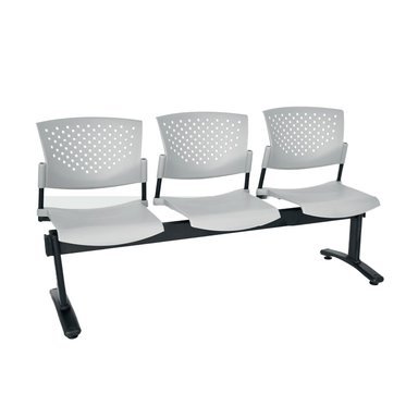 BANQUETA DE ESPERA - TANDEM BUTTERFLY 3 ASIENTOS COLOR GRIS OFIDEAS