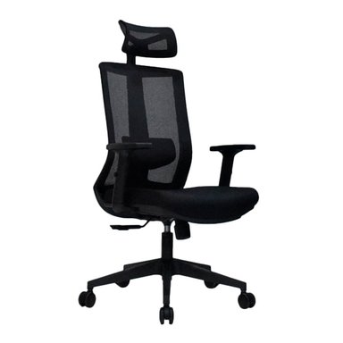SILLA DE OFICINA ERGONÓMICA KUM PRESIDENTE NEGRO ALTA OFIDEAS