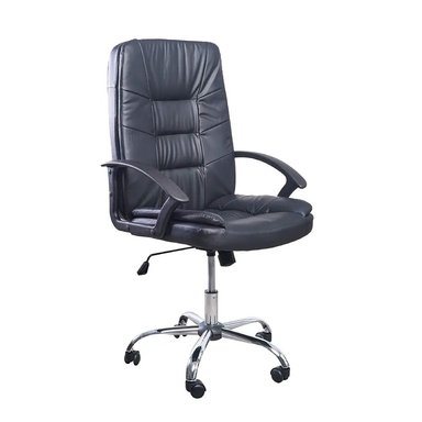 SILLA DE OFICINA ERGONÓMICA GERENTE CAPELLINI CUERO NEGRO OFIDEAS
