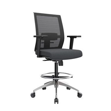 SILLA CAJERO ERGONÓMICA CON APOYABRAZOS NOHA NEGRO OFIDEAS