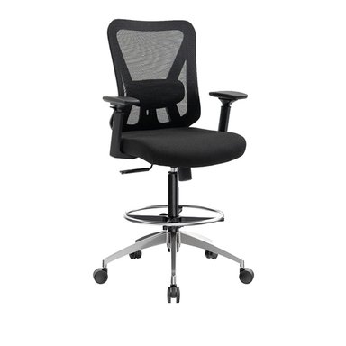 SILLA CAJERO ERGONÓMICA CON APOYABRAZOS SMART NEGRO ALUMINIO OFIDEAS
