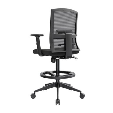 SILLA CAJERO ERGONÓMICA CON APOYABRAZOS MONK NEGRO NYLON OFIDEAS - 3