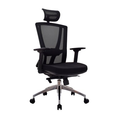 SILLA ERGONÓMICA PRESIDENTE RECLINABLE WINNER ALUMINIO  NEGRO OFIDEAS