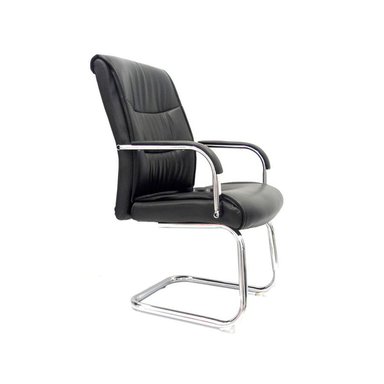 SILLA FIJA YORKI INTERLOCUTORA CUERO NEGRO OFIDEAS