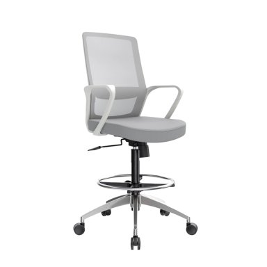 SILLA CAJERO ERGONÓMICA CON APOYABRAZOS ANDY GRIS ALUMINIO  OFIDEAS