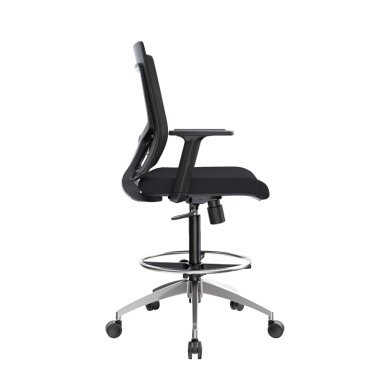 SILLA CAJERO ERGONÓMICA CON APOYABRAZOS RADIUS ALUMINIO ARO CROMADO OFIDEAS - 2