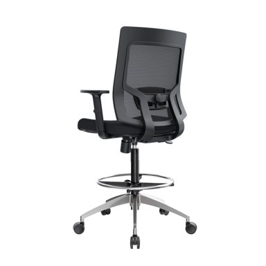 SILLA CAJERO ERGONÓMICA CON APOYABRAZOS RADIUS ALUMINIO ARO CROMADO OFIDEAS - 3