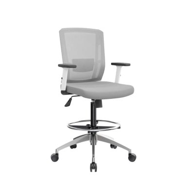 SILLA CAJERO ERGONÓMICO DELPHI II GRIS ALUMINIO ARO CROMADO OFIDEAS