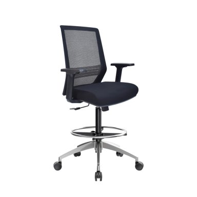 SILLA CAJERO ERGONÓMICO MUSK  NEGRO  ALUMINIO OFIDEAS