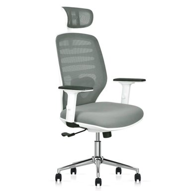SILLA GIRATORIA ERGONÓMICA PRESIDENCIAL LED COLOR GRIS OFIDEAS
