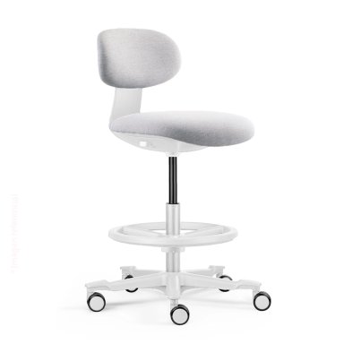 SILLA GIRATORIA ALTA DE TRABAJO BOW COLOR GRIS OFIDEAS