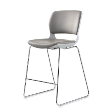 SILLA BAR BRIGTH ALTA COLOR GRIS CLARO OFIDEAS - 1