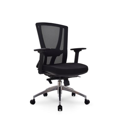SILLA ERGONÓMICA RECLINABLE WINNER GERENTE NEGRO ALUMINIO OFIDEAS