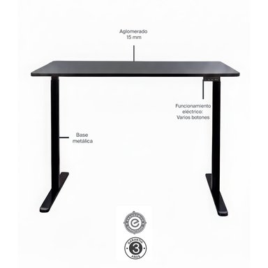 ESCRITORIO REGULABLE SLIDE NEGRO OFIDEAS