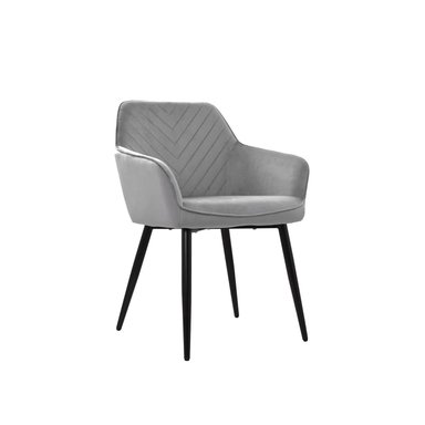 SILLA DE COMEDOR DISEÑO MILEI TAPIZADO GRIS OFIDEAS - 1
