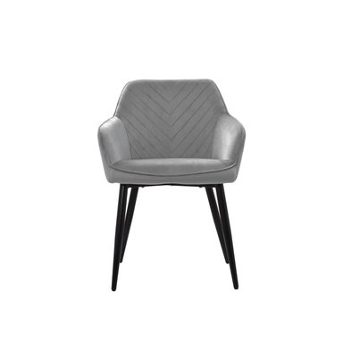 SILLA DE COMEDOR DISEÑO MILEI TAPIZADO GRIS OFIDEAS - 2
