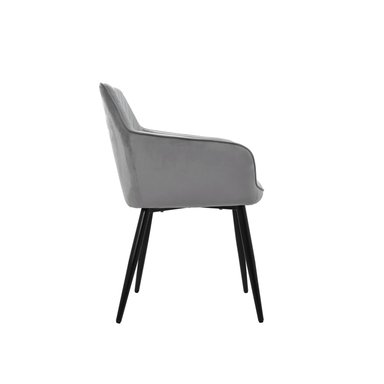 SILLA DE COMEDOR DISEÑO MILEI TAPIZADO GRIS OFIDEAS - 3